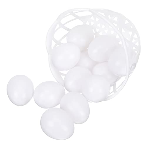 INOOMP 1 Satz Simulierte Eierspielzeug Eierkorb Dekoration bemalbare Eier gefälschtes Plastikei leere weiße Plastikeier Eier zum Dekorieren zum Verzieren von Eiern Eier basteln INOOMP 1 Satz Simulierte Eierspielzeug Eierkorb Dekoration bemalbare Eier gefälschtes Plastikei leere weiße Plastikeier Eier zum Dekorieren zum Verzieren von Eiern Eier basteln von INOOMP