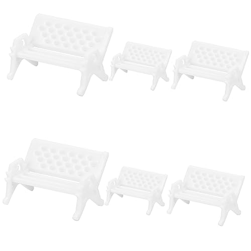 INOOMP 1 Satz Sitze Rustikales Mini Gartenstuhl Puppenhaus Miniaturbank Miniatur Dekoration Mini Gartendekor Mini Gartenstühle Zum Basteln Mini Möbel Weiß Pp 6 Stück INOOMP 1 Satz Sitze Rustikales Mini Gartenstuhl Puppenhaus Miniaturbank Miniatur Dekoration Mini Gartendekor Mini Gartenstühle Zum Basteln Mini Möbel Weiß Pp 6 Stück von INOOMP