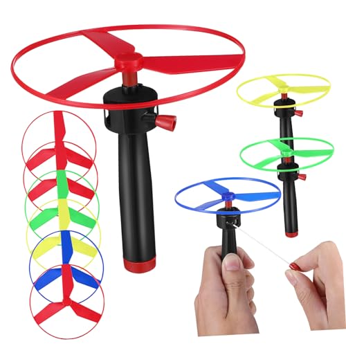 INOOMP 1 Satz UFO Untertasse Fliegendes Scheibenspielzeug Party fliegen Flugscheibe Hubschrauber spielzeuge Fliegerspielzeug für Propellerspielzeug Plastik von INOOMP