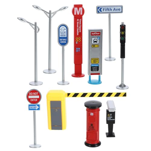 INOOMP 1 Satz Verkehrszeichen Spielzeugverzierung Straße für klein Schwarz Transportspielzeug Verkehrszeichen Modelle Sandtischmodell Ampelmodelle Plastik INOOMP 1 Satz Verkehrszeichen Spielzeugverzierung Straße für klein Schwarz Transportspielzeug Verkehrszeichen Modelle Sandtischmodell Ampelmodelle Plastik von INOOMP
