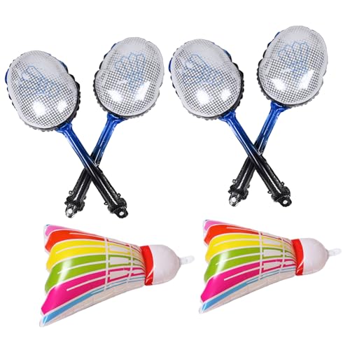 INOOMP 1 Satz aufblasbares Badminton aufblasbare Badminton -Schlägerballon Badminton-Ballons Aufblasbarer Badmintonschläger-Ballon Badminton-Partyzubehör Aluminiumfolie INOOMP 1 Satz aufblasbares Badminton aufblasbare Badminton -Schlägerballon Badminton-Ballons Aufblasbarer Badmintonschläger-Ballon Badminton-Partyzubehör Aluminiumfolie von INOOMP