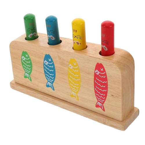 INOOMP 1 Satz hüpfender Spielstock Kinderspielzeug passendes Spiel für Holzspiel für passendes Lernspielzeug Lernspiel aus Holz Accessoire hölzern von INOOMP