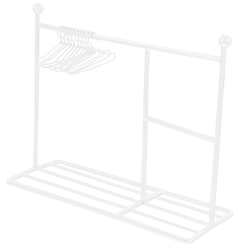 INOOMP 1 Satz winzig Aufhänger Kindergarten Miniatur kleiden klein für Mini-Kleiderbügel Mini-Verzierung Mini- - dekorativer Mini-Hauskleiderbügel Kleiderbügel-Ornament Eisen Weiß von INOOMP