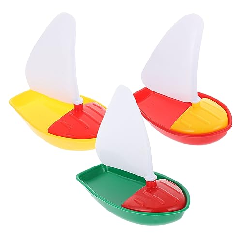 INOOMP 1 Set 3 Teiliges Wasser Segelspielzeug Mini Wasserspielzeug Poolspielzeug Badespielzeug Kleinkinder Badespielzeug Segelboot Badespielzeug Boot Schwimmen von INOOMP