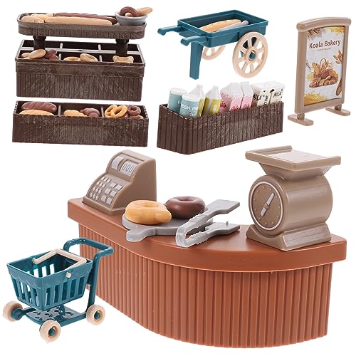 INOOMP 1 Set Bäckerei Dekorationen Kleines Hausspielzeug Puppenhaus Zubehör Brot Puppenhaus Requisiten Miniatur Lebensmittel Miniatur Bäckerei Kleines Zubehör Simulierte von INOOMP