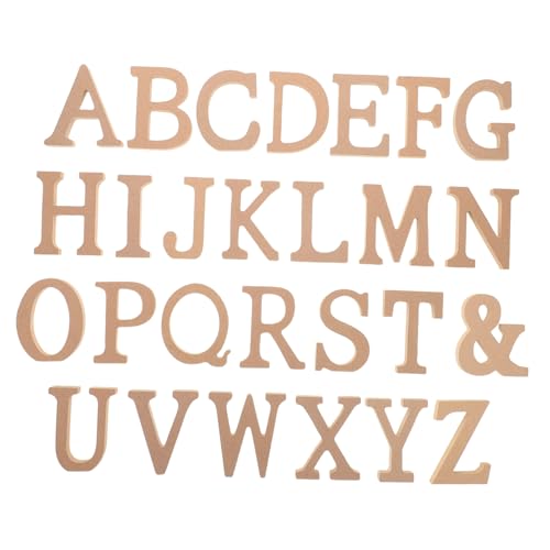 INOOMP 1 Set Kreative DIY Alphabetbuchstaben Aus Holz 26 Bemalbare Holzbuchstaben Scrapbooking Symbol Für Heimdekoration Fotografie Requisiten Kunstprojekte Basteldekorationen von INOOMP