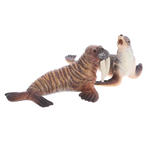 INOOMP 1 Set Meerestierspielzeug Kognitives Meerestiermodell Meerestierfigur Simulation Walross Gefälschtes Meerestier Schmücken Simulation Meerestierfigur Meerestierfiguren Aus von INOOMP