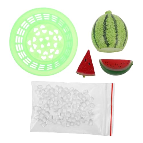 INOOMP 1 Set Mini Wassermelonenmodell Obst Wassermelone Rollenspiel Essen Wassermelonen Dekoration Wassermelonen Für Die Küche Spiel Essen Modell Wassermelonen Gadget von INOOMP
