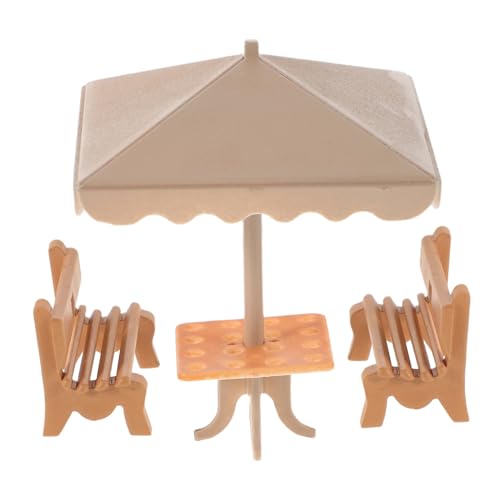 INOOMP 1 Set Miniatur Gartenbank Für Puppenhaus Realistisches Park Modell Buntes Landschaftszubehör Mini Garten Terrassen Parkstuhl von INOOMP
