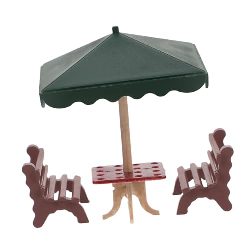 INOOMP 1 Set Miniatur Gartenbank Für Puppenhaus Realistisches Park Modell Buntes Landschaftszubehör Mini Garten Terrassen Parkstuhl von INOOMP