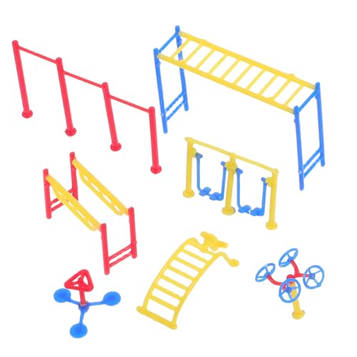 INOOMP 1 Set Miniatur Outdoor Sportgeräte Aus Kunststoff Modell 1/100 Puppenhaus Fitnessset Realistisches Mini Fitnessstudio Zubehör Für Mikro BAU Sandtisch Design von INOOMP
