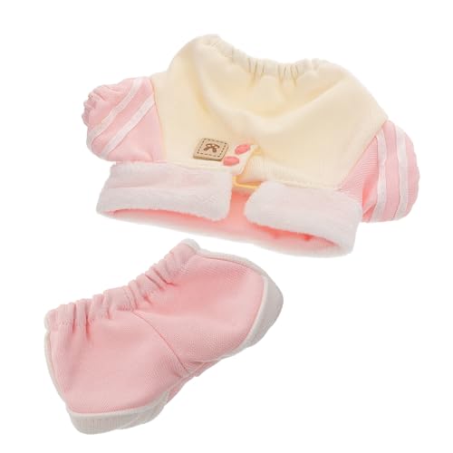 INOOMP 1 Set Modische Puppenkleidung Aus Baumwolle Sweatshirt Und Hose Miniatur Outfits Puppenkleidung Zubehör Für Kuscheltiere von INOOMP
