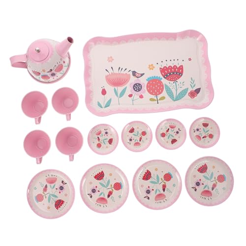 INOOMP 1 Set Spielhaus Teeservice Nachmittagsteezeit Spielset Teeset Für Mädchen Kinderteekanne Kinderküche Rollenspiel Weißblech Rosa INOOMP 1 Set Spielhaus Teeservice Nachmittagsteezeit Spielset Teeset Für Mädchen Kinderteekanne Kinderküche Rollenspiel Weißblech Rosa von INOOMP