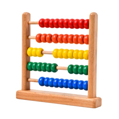 INOOMP 1 Stück Abacus Rack -Lehrhilfen Mathe-Lehrmittel für Farbiger Abakusständer Lernspielzeug für groß Ausbildung Werkzeug Lehrmittel zählen Mathe-Lern-Abakus hölzern von INOOMP
