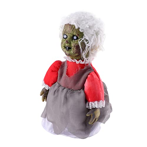 INOOMP 1 Stück Halloween Sprachaktivierte Induktionspuppe mit Leuchteffekt Gruselige Gehende für Halloween Deko und Partys ohne Batterie Realistische Effekte und Schaurige Sounds INOOMP 1 Stück Halloween Sprachaktivierte Induktionspuppe mit Leuchteffekt Gruselige Gehende für Halloween Deko und Partys ohne Batterie Realistische Effekte und Schaurige Sounds von INOOMP