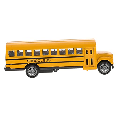 INOOMP 1 Stück Legierung Zurückziehen Spielzeugauto Schulbus Für Kleinkinder Schulbus Auto Pädagogisches Kleine Party Kleinkinder Spielzeugautos Kleinkind Zurückziehen Bus von INOOMP