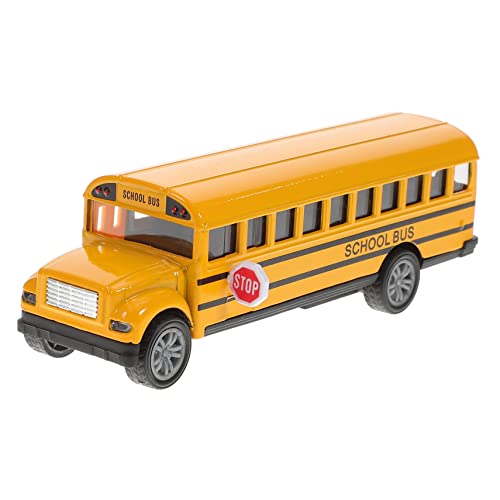 INOOMP 1 Stück Legierung Zurückziehen Spielzeugauto Schulbus Kleines Kleinkind Kinderauto Pädagogisches Kinderspielzeug Schulbus Spielzeugautos Zurückziehen Bus Schulbus Modell Orange von INOOMP