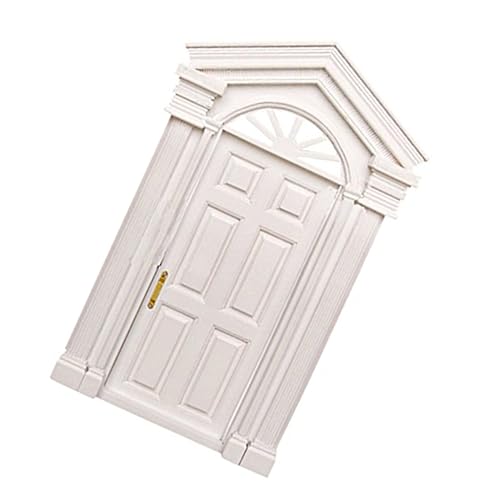 INOOMP 1 Stück Mini Möbel Zubehör Dekorative Spielhaus Tür Puppe Puppen DIY Dekorationen Mini Möbel Miniatur Möbel Weiß Holz von INOOMP