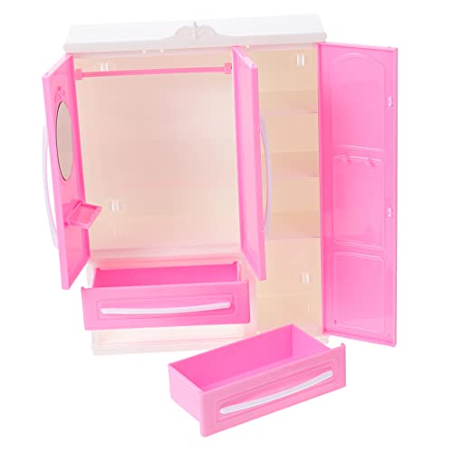 INOOMP 1 Stück Mini-Puppenkleiderschrank Kinderspielzeug Puppenkleidung Accessoires Puppenschrank Puppenmöbel mini Schrank Modell der Puppengarderobe Möbel Schrank Abs Rosa INOOMP 1 Stück Mini-Puppenkleiderschrank Kinderspielzeug Puppenkleidung Accessoires Puppenschrank Puppenmöbel mini Schrank Modell der Puppengarderobe Möbel Schrank Abs Rosa von INOOMP