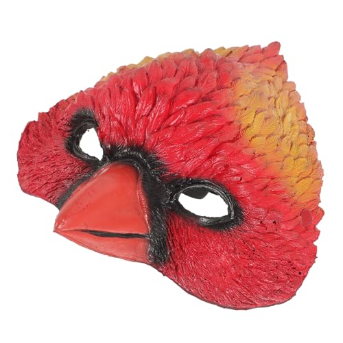 INOOMP 1 Stück Tierkopfmaske Kardinalmaske tierische Maske Party-Kostümmaske Schnabel tiere Vogel Gesichtsmaske Maskerade Gesichtsmaske Maske Tierkopf Lustige Masken PU-Schaum rot von INOOMP