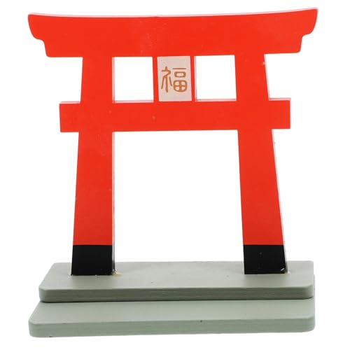 INOOMP 1 Stück traditionelles Türmodell Ornament Hausdekoration Mini - kleine Tür winzig Mini-Segenstür Mini-Hausverzierung kreatives Türmodell Miniatur-Türverzierung hölzern Orange von INOOMP