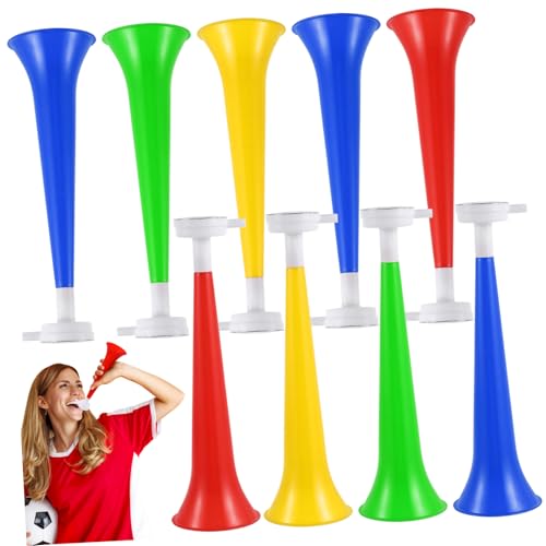 INOOMP 10 Stück 1 Plastikhornspielzeug Kid -trompete Geburtstagsfeier Hörner Streich Bunt Kind Jubelnde Requisiten Sportlich Hersteller Macher Trompeten Kabeljau Lärm Party Pop von INOOMP