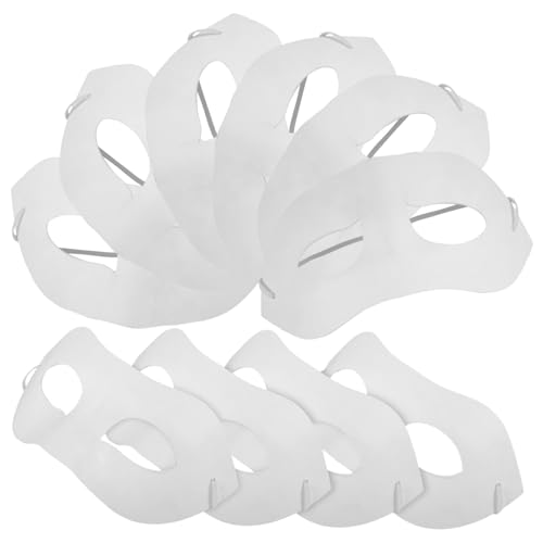 INOOMP 10 Stück Diy Handgemalte Papiermasken Leere Bastelmasken für Karneval Cosplay und Halloween Kreativ und Sicher für Erwachsene von INOOMP