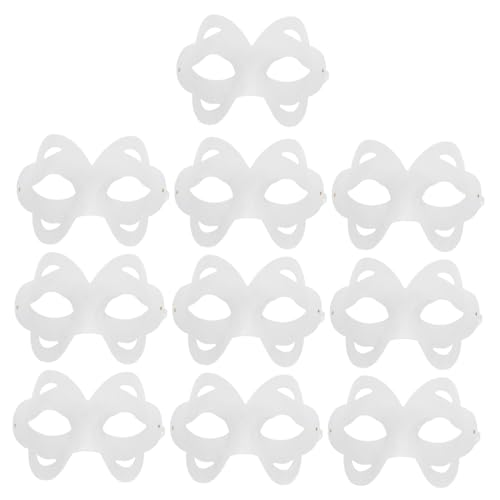 INOOMP 10 Stück Handbemalte Maske Party-papiermaske Unbemalte Bastelmaske Diy-cosplay-maske Bastelmaske Aus Papier Einfache Maske Karnevalsmaske Aus Papier Diy -papiermaske Weiß Zellstoff INOOMP 10 Stück Handbemalte Maske Party-papiermaske Unbemalte Bastelmaske Diy-cosplay-maske Bastelmaske Aus Papier Einfache Maske Karnevalsmaske Aus Papier Diy -papiermaske Weiß Zellstoff von INOOMP