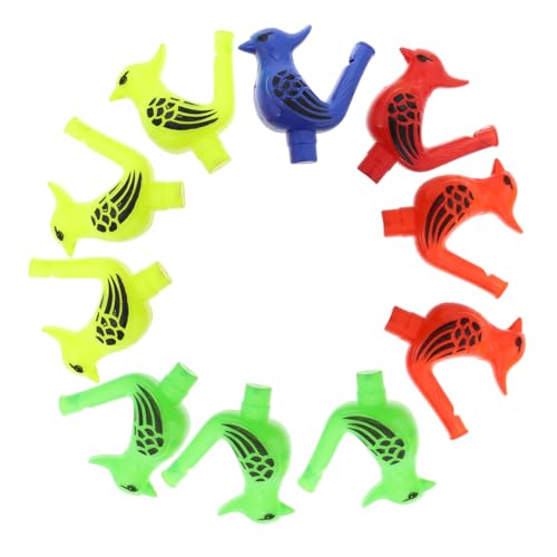 INOOMP 10 Stück Kinderpfeife pfeifen Vogelpfeifer Vogelrufspielzeug lustiges Pfeifenspielzeug Bird Whistle Toy Musikinstrumente tierische Plastik von INOOMP