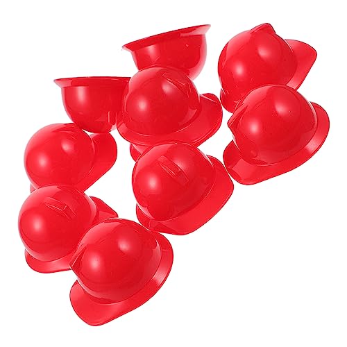INOOMP 10 Stück Mini Bauhelm Deko Rote Plastikhelme für Puppen Langlebig und Sicher als Dekorativer Kopfschutz für Kreative Bastelideen und Spielzeugaccessoires INOOMP 10 Stück Mini Bauhelm Deko Rote Plastikhelme für Puppen Langlebig und Sicher als Dekorativer Kopfschutz für Kreative Bastelideen und Spielzeugaccessoires von INOOMP