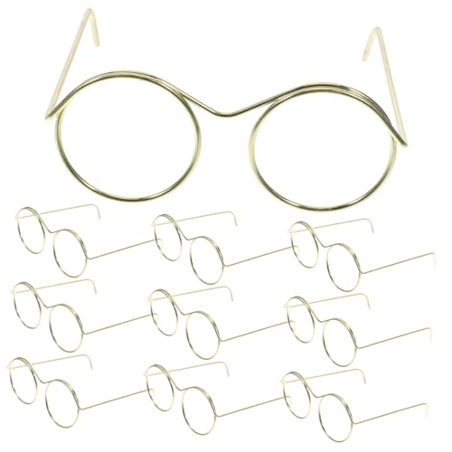 INOOMP 10 Stück Mini-Brillenspielzeug Puppenbrille Mini-Brille für Puppen winzig klein Kleid gläser Puppenbrille zum Basteln Puppen stilvolle Plastikbrille Stahl Golden INOOMP 10 Stück Mini-Brillenspielzeug Puppenbrille Mini-Brille für Puppen winzig klein Kleid gläser Puppenbrille zum Basteln Puppen stilvolle Plastikbrille Stahl Golden von INOOMP