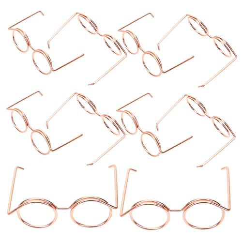 INOOMP 10 Stück Mini-Brillenspielzeug klein Kleid Brillen zum Anziehen der Puppe Rand bastelset Miniaturbrille für Puppe Brillenrequisiten für Puppe Metall Rose INOOMP 10 Stück Mini-Brillenspielzeug klein Kleid Brillen zum Anziehen der Puppe Rand bastelset Miniaturbrille für Puppe Brillenrequisiten für Puppe Metall Rose von INOOMP