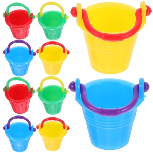 INOOMP 10 Stück Mini-Eimer für kinderspielzeug Miniaturfigur Cute Decoration Wassereimer für Puppen kleine Eimer Puppenhaus Miniatur-Eimer Puppenhaus Eimer Plastik von INOOMP