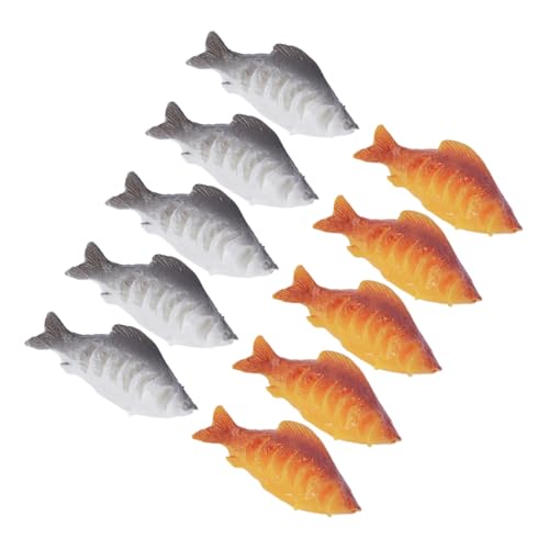 INOOMP 10stücke Mini Fisch Goldfischähnliche Dekoration Für Puppenhäuser Und Feengärten Hochwertige Miniaturkarpfen Für Kreative -projekte Und Spielzubehör von INOOMP