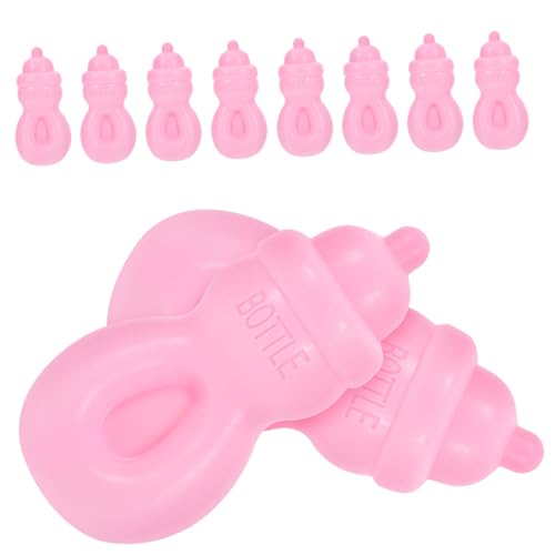 INOOMP 10 Stück Puppenhaus Flasche Babys klein Gefälligkeiten für die Babyparty Zubehör für Babypuppen Kinderspielzeug Plastik Rosa INOOMP 10 Stück Puppenhaus Flasche Babys klein Gefälligkeiten für die Babyparty Zubehör für Babypuppen Kinderspielzeug Plastik Rosa von INOOMP