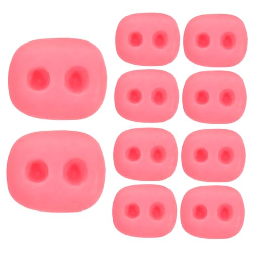 INOOMP 10 Stück Puppenschweinehörer -Zubehör interaktives Tierspielzeug Miniatursachen Simulationstierpuppe Puppenzubehör Mädchenpuppenspielzeug Plastik Rosy von INOOMP