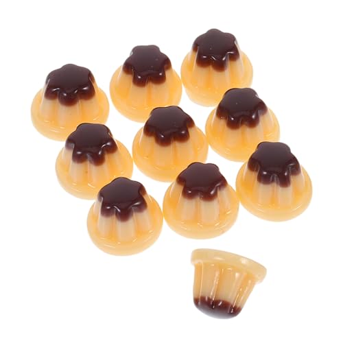 INOOMP 10 Stück Simulationspudding Miniatur -lebensmittelspielzeug Miniaturfutter Puppenhaus-essenszubehör Puppenhaus-Miniatur-Essen Miniaturessen Für Puppenhaus Minature Dinge Plastik von INOOMP