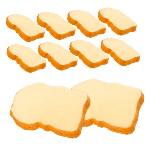 INOOMP 10 Stück Simulierte Toastscheiben künstlicher Brotlaib Fälschung Simulation Brot Simulationstoast Simulationsfutterspielzeug Pu-Brot-Modell falscher Toast Kunstbrot Essen PVC Beige INOOMP 10 Stück Simulierte Toastscheiben künstlicher Brotlaib Fälschung Simulation Brot Simulationstoast Simulationsfutterspielzeug Pu-Brot-Modell falscher Toast Kunstbrot Essen PVC Beige von INOOMP