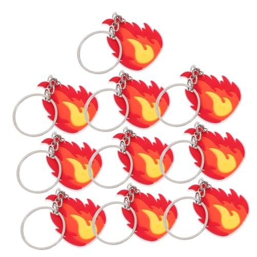 INOOMP 10 Stück Teiliges Feuerwehr Schlüsselanhänger mit Flammen motiv Praktischer Feuerwehrmann Schlüsselhalter Heldenhafte Partydeko für Feuerwehr mottopartys als Mitgebsel und INOOMP 10 Stück Teiliges Feuerwehr Schlüsselanhänger mit Flammen motiv Praktischer Feuerwehrmann Schlüsselhalter Heldenhafte Partydeko für Feuerwehr mottopartys als Mitgebsel und von INOOMP