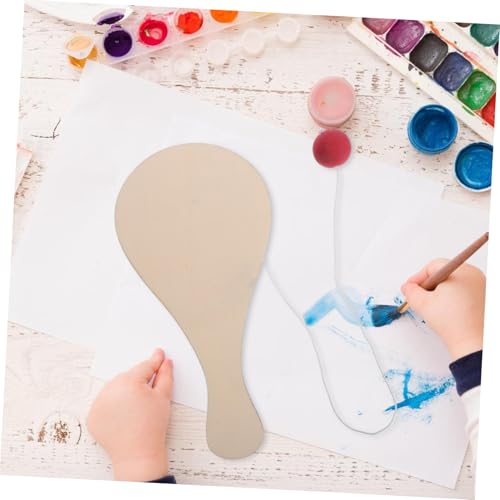 INOOMP 10 Stück Teiliges Holz Paddleball DIY Malspielzeug Kreative Handmalerei für Kleinkinder und Mädchen als Party Mitgebsel und Lernspielzeug von INOOMP
