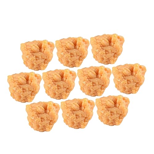 INOOMP 10 Stück Teiliges Realistische Hähnchen Food Modelle für Fotografie und Deko Künstliche Hähnchenschenkel und Flügel für Küchenpräsentationen und Restaurantdekorationen von INOOMP
