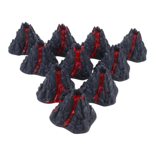 INOOMP 10 Stück Vulkan Lava Simulierte Vulkanfigur Vulkanausbruch Vulkan Kits Kleines Vulkan Geburtstags Vulkanmodell Vulkanformen Gartenlandschaftsschmuck von INOOMP
