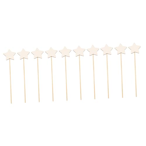 INOOMP 10 Stück Zauberstäbe DIY Zauberstäbe Sternform Unbemalt für Kreative Bastelprojekte für Mädchen und Kindergeburtstage INOOMP 10 Stück Zauberstäbe DIY Zauberstäbe Sternform Unbemalt für Kreative Bastelprojekte für Mädchen und Kindergeburtstage von INOOMP