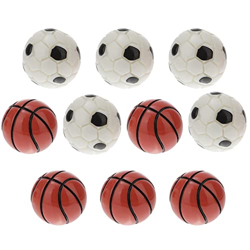 INOOMP 10 Teiliges Set Fußball Basketball Modell Fußball Mini Fußballspielzeug Mini Basketball Outdoor Basketball Basketbälle Kindersportspielzeug Basketball Korbball Miniatur von INOOMP