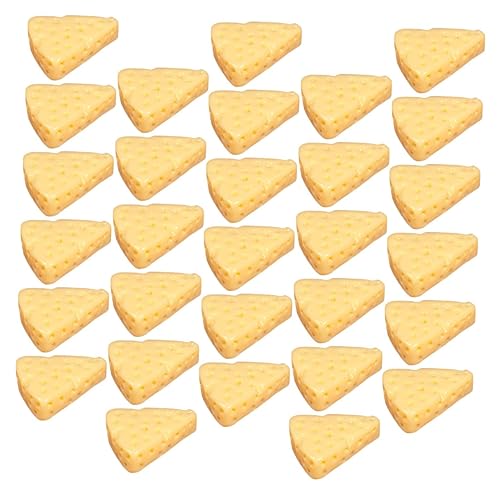INOOMP 100 Stück Mini-käsemodelle Mini -Essen Miniatur Puppenhaus Mach Es Mini Mini-küchenkäse Minis Mini-käse- Mini-essensanhänger Käseschmuck Harzverzierungen Plastik Gelb von INOOMP