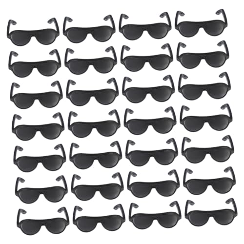 INOOMP 100 Stück Sonnenbrillenspielzeug Babypuppe Miniatur Puppen Gläser Kostüm Puppenhaus-Sonnenbrille Mini-Puppen-Sonnenbrille Mini -Puppenzubehör Puppenbrille PVC Schwarz INOOMP 100 Stück Sonnenbrillenspielzeug Babypuppe Miniatur Puppen Gläser Kostüm Puppenhaus-Sonnenbrille Mini-Puppen-Sonnenbrille Mini -Puppenzubehör Puppenbrille PVC Schwarz von INOOMP