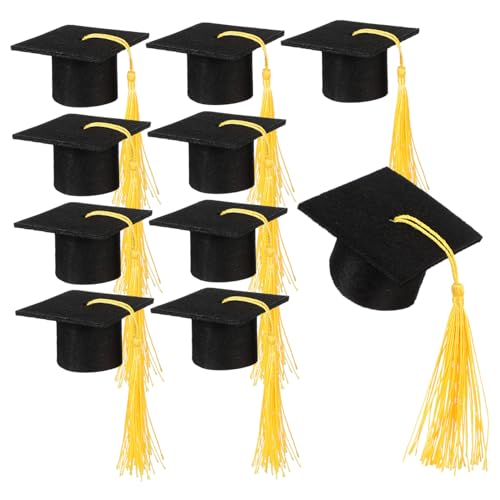 INOOMP 10Stücke Absolventenhüte Dekoration Teiliges für Abschlussfeiern Kuchen und Cupcake Topper mit Quasten für Party und Landschaftsdekoration INOOMP 10Stücke Absolventenhüte Dekoration Teiliges für Abschlussfeiern Kuchen und Cupcake Topper mit Quasten für Party und Landschaftsdekoration von INOOMP