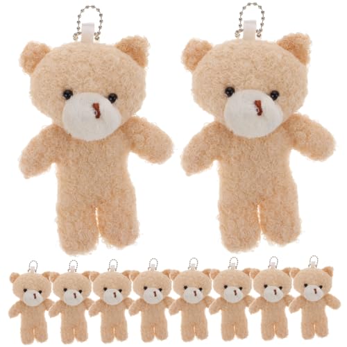 INOOMP 10Stücke Kleines Plüschbären Bärenanhänger Niedliche Deko für Schlüssel Taschen und Puppenzubehör Vielseitig und Charmant von INOOMP