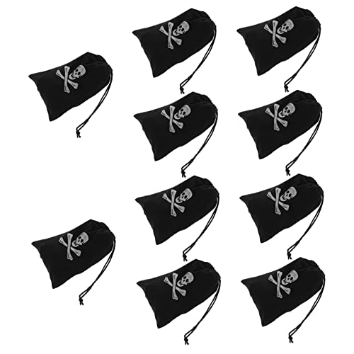 INOOMP 10Stücke Piraten Kordelzugbeutel mit Schädelmotiven für Halloween Partyzubehör Robuste und Sichere Taschen für Kindergeburtstage und Themenfeiern INOOMP 10Stücke Piraten Kordelzugbeutel mit Schädelmotiven für Halloween Partyzubehör Robuste und Sichere Taschen für Kindergeburtstage und Themenfeiern von INOOMP
