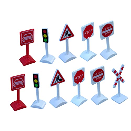 INOOMP 11 Stück Verkehrszeichen Spielzeugverkehrsschilder für Miniatur Puzzle für Mini-Straßensperrenschild -Stoppschild Straßensperre Zeichen Plastik INOOMP 11 Stück Verkehrszeichen Spielzeugverkehrsschilder für Miniatur Puzzle für Mini-Straßensperrenschild -Stoppschild Straßensperre Zeichen Plastik von INOOMP